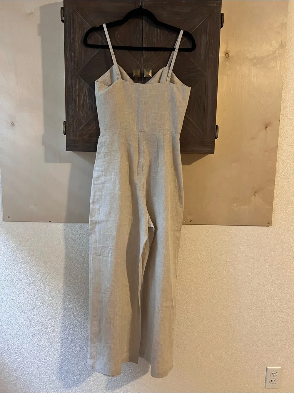 NWOT Reformation Sand Beige Torta Linen Jumpsuit